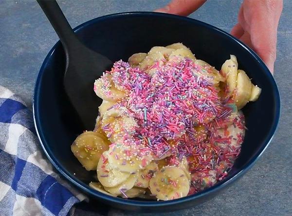 Funfetti Yogurt Banana Clusters - Step 1